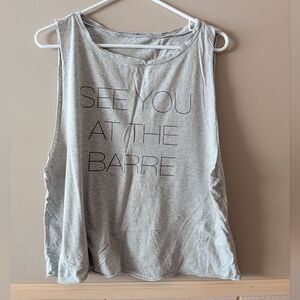 Emi Jay See You At The Barre Tank, Grey, One Size